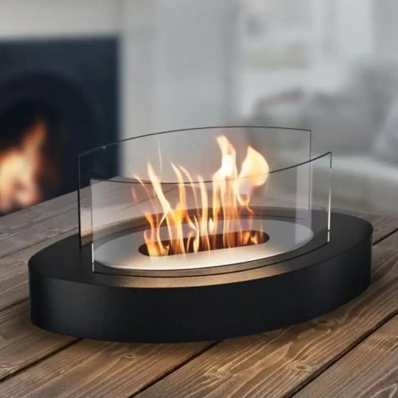 Mini Ethanol Fireplace Heater, Portable Fire Pit for Camping BBQ, Warmth & Heat Source, Ideal Christmas Gift, Compact Design, Tabletop Fire Pit