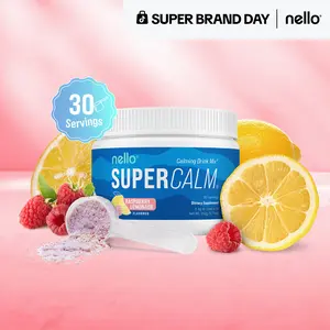 Nello Supercalm Calming Drink Mix with KSM-66 Ashwagandha Vitamin D3 Magnesium & L-Theanine Supports Cortisol Balance Mood & Sleep Helps Manage Stress Berry Flavored Dietary Supplement Healthcare Lemon