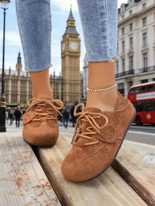 Meadow Style PU Leather Round Toe Low Top Casual Shoes, Lightweight Breathable All-Season Comfort, Ideal for Commuting & Driving