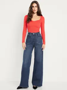 Old Navy Women's Extra High-Waisted Super Wide-Leg Jeans