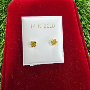 14K Gold Earrings Italy Classic Studs for Women's Fashion Jewelry Elegant Timeless Design Italian Crafted