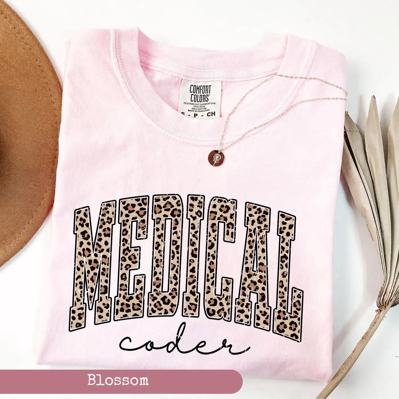 Comfort Colors, Leopard Medical Coder Shirt, Scribe Shirt, Medical Assistant Shirt, Student Gift, Medical Worker Gift