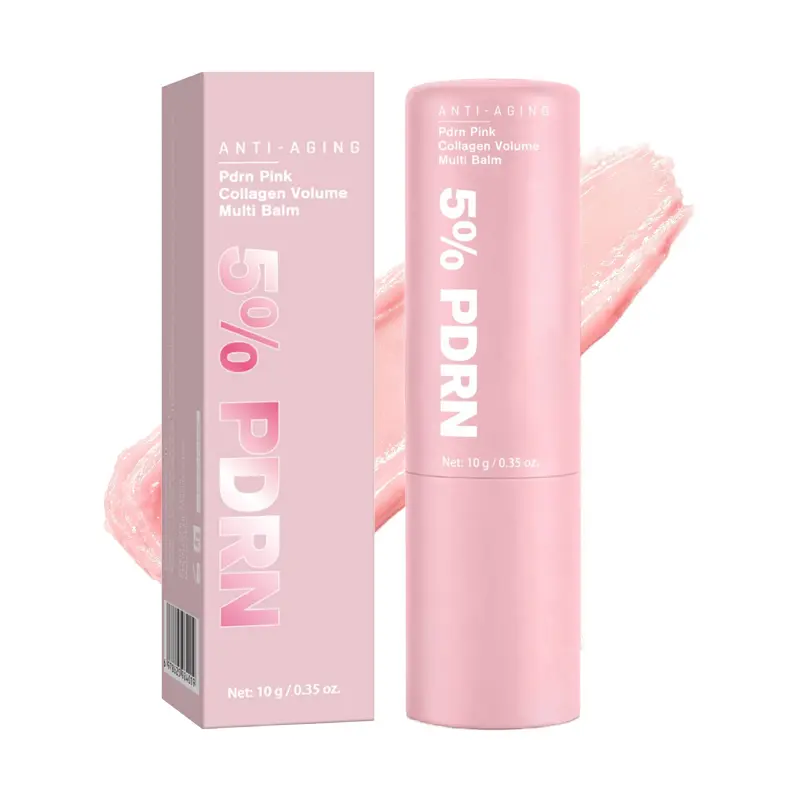 Pink Collagen Multi-Effect Moisturizing Stick, a portable Korean-style facial moisturizer that instantly plumps and firms, providing daily hydration for lips and skin to reveal a fresh, vibrant glow