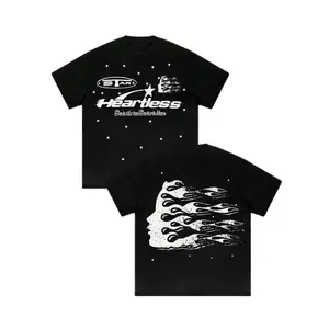 🌟[Graphic Tee] Hell Star Graphic T-Shirt – 100% Cotton Double-Sided Print Crewneck Tee, Casual Streetwear Short Sleeve Top, Trendy Urban Outfit, Spring & Summer Daily Wear for Men & Women, Oversized Y2K Style Streetwear