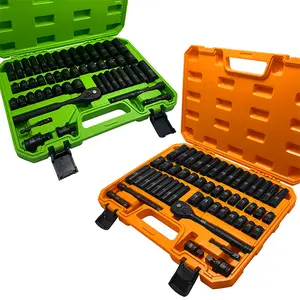 DARK DUCK 50pcs Cr-V 3/8-Inch Drive Ratchet Handle Extension Bars SAE 5/16 To 3/4 Inch Metric 8-22mm Heavy Duty Hardware Set