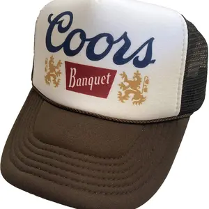 Coors Beer Trucker Hat | Adjustable Trucker Foam Brown Hat | Trendy Trucker Mesh Hat | Retro Vintage Trucker Hat | Snapback Hat Mans