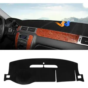 Suitable for 2007-2014 Chevrolet Tahoe Suburban/GMC Yukon XL and 2007-2013 Chevrolet Avalanche Silverado 1500 2500 3500 LTZ/GMC Sierra SLT Denali Accessories Upgrade Velvet Dashboard Cover