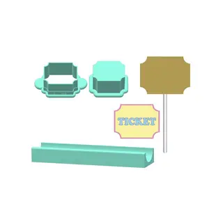 Ticket Cake Pop Mold |Deluxe Cutter, Popper, and Tray Option