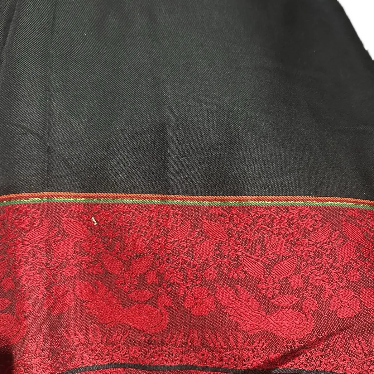 Pure Traditional Newari Cotton Sari with Mayur Dhaka Border