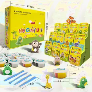 Air Dry Clay 12 Boxes Soft Ultra Light Safe Non Toxic DIY Craft Kit with Tools Tutorials & Accessories for Kids Ages 3-8+Plastic Gift Set,Christmas fun stem toy birthday metal advent calendar girl baby cognitive ability home decor gift idea