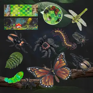 3D Magnetic Insect Quiet Book, Moving Joint Simulation Model, Cognitive Toy, Parent-Child Interaction Gift, Suitable for Ages 3+