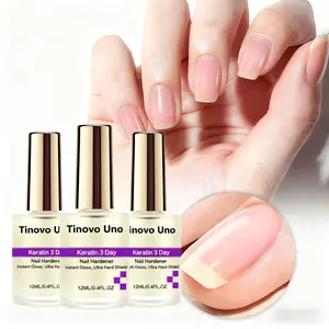 Tinovo Uno Keratin 3 Day Nail Hardener-3 Pack InstantGlossAnd Ultra Hard Sheild, Nail Strengthener Polish Peeling