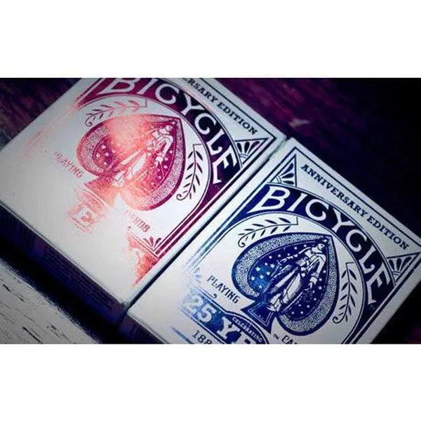 Standard Playing Cards - Bicycle 125th Anniversary Vintage Collectible Deck, 2010 Release with Metallic Foil Tuck Box, All Ages Standout Gift for Display, Decks, 2010 Collector’s Release