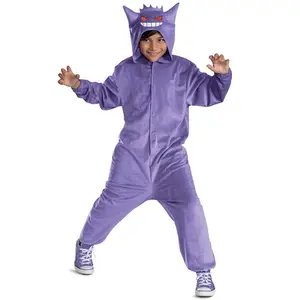 Kid's Deluxe Pokémon Gengar Hooded Jumpsuit Costume