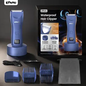 Enssu Electric Body Hair Shaver-Groin Hair Trimmer, Ball Trimmer for Men - Replaceable Ceramic Blade Heads,USB Recharge,Waterproof Male Hygiene Razor Safe Quick Gifts Cordless Gentle Trimming Fast Trimming