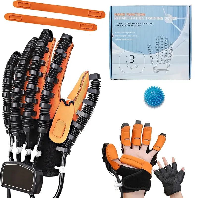 Hand Stroke Recovery Robot Gloves, Hemiplegia/Paralysis Physical Therapy Equipment, Finger Straightening Splints, Forearm Strengthener, Hand Grip Trainer with Ergonomic Design