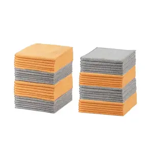 Multi-Purpose Microfiber Towel 16 in x 16 in 24-Pack Machine Washable Reusable for Countertops Floors and More