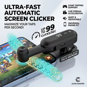 Mini Wireless Auto Screen Tapper for iPhone, Silent Adjustable Click Speed Finger Clicker, Perfect for TikTok Live Interaction & Game Idle Tasks
