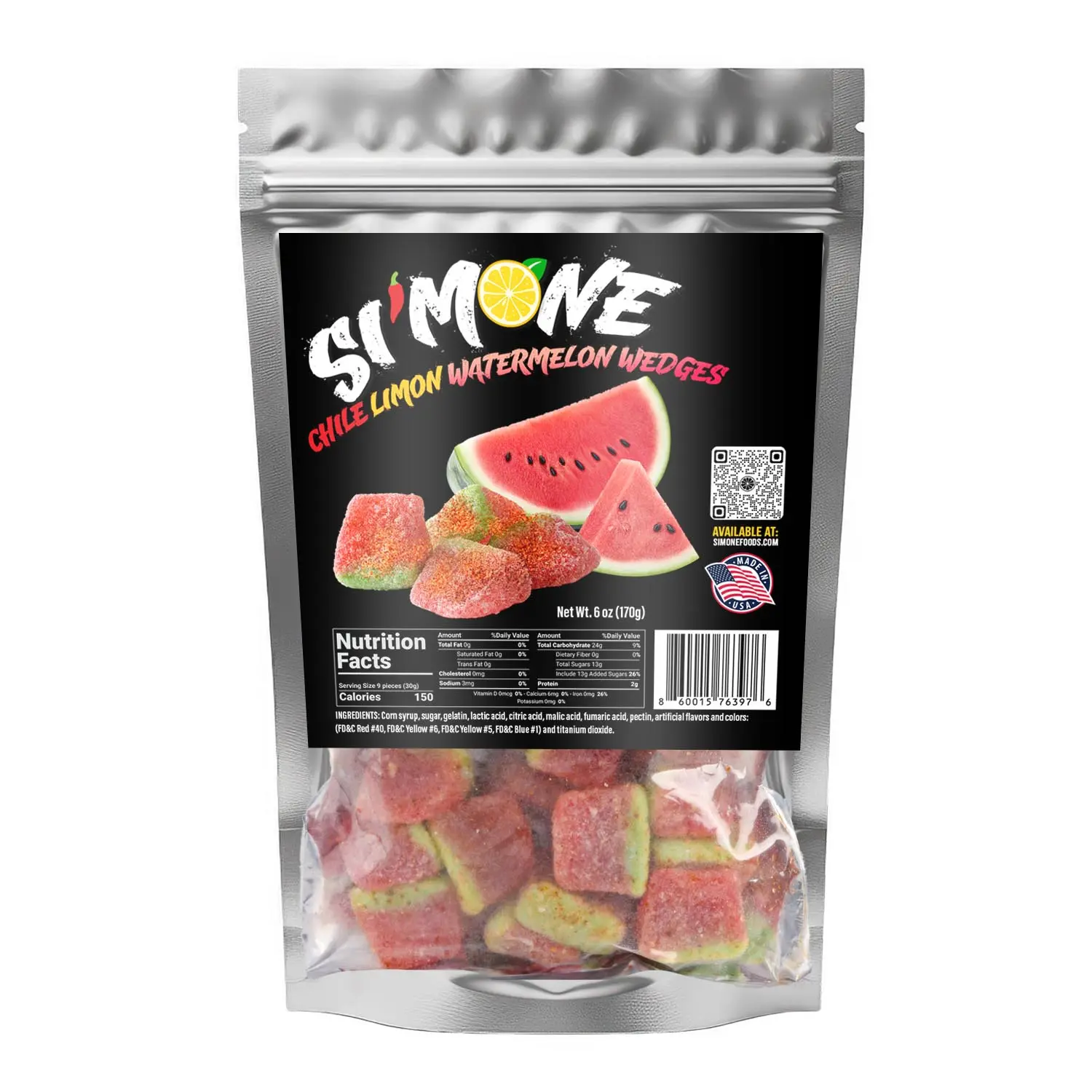SI'MONE Watermelon Wedge Gummy Candy