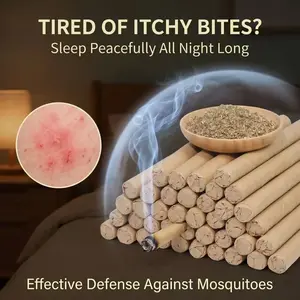 10-50 Pack Natural Mugwort Gastrodia Aromatherapy Sticks | Sleep Support & Mosquito Repellent Non-Toxic Home Fragrance Sticks