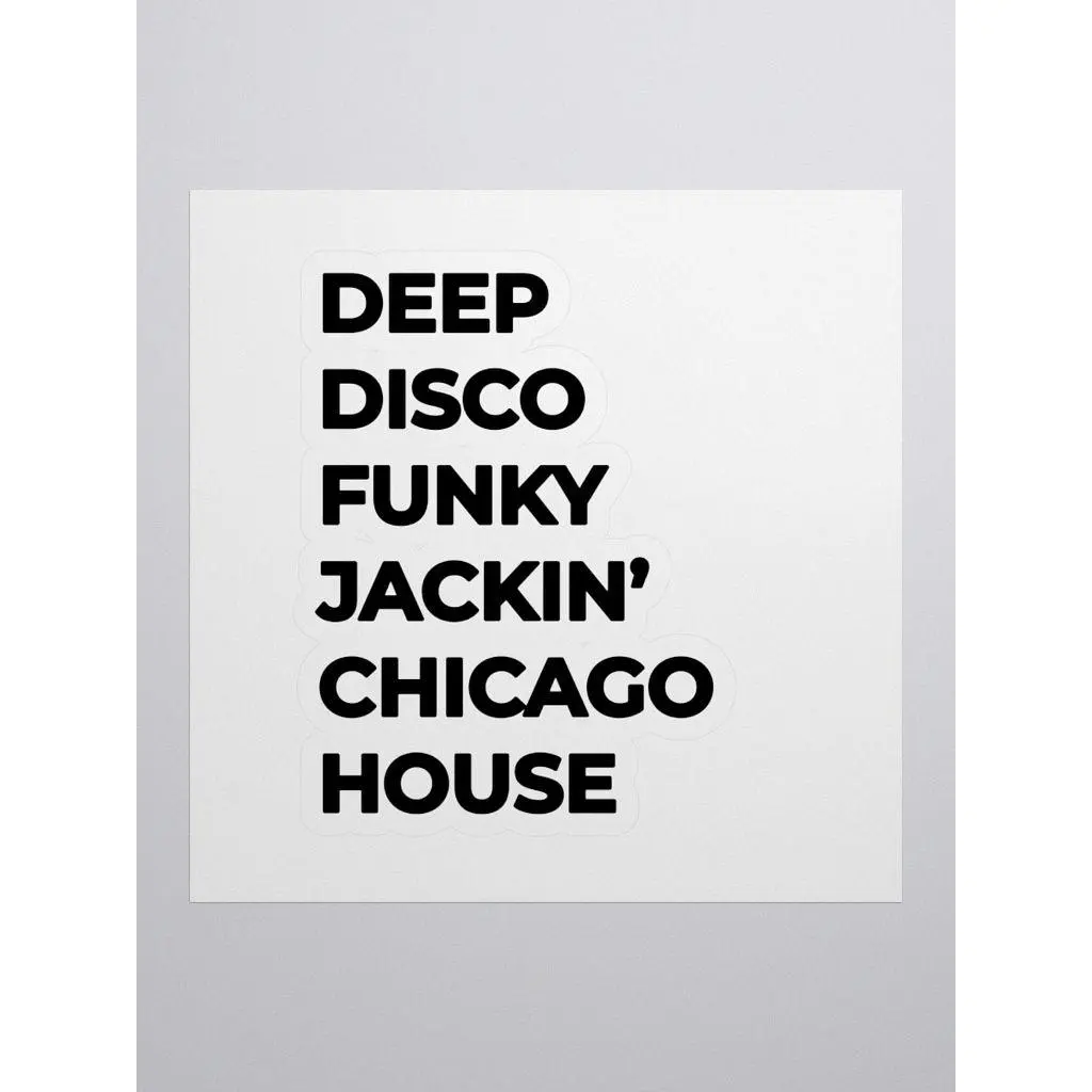 Flipside's Chicago House in Black Vinyl Kiss Cut Sticker Set