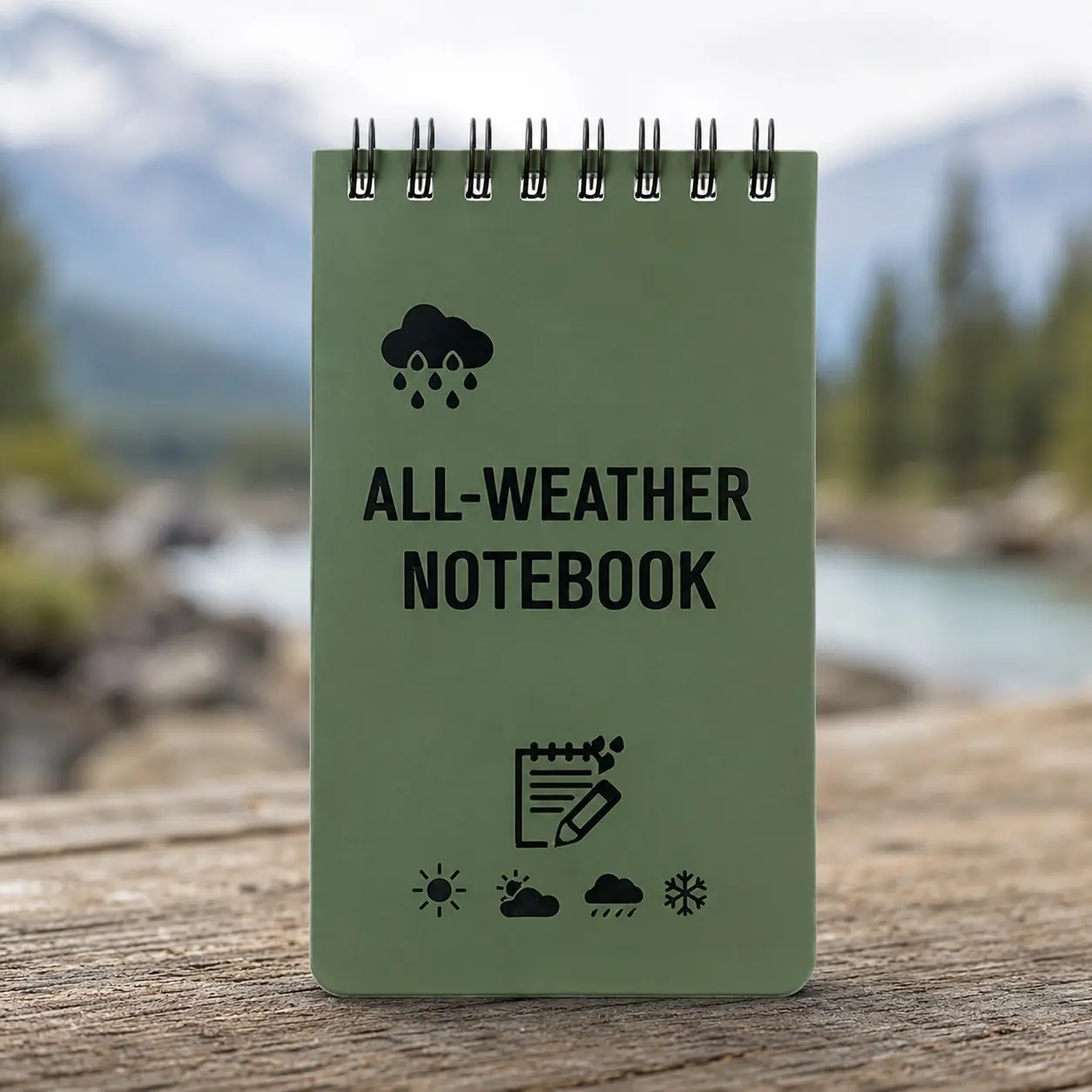 Outdoor Waterproof Notebook All Weather Pocket Notebook Portable Coil Journal Cute Compact Notepad for Hiking Camping Travel Journaling Notebooks