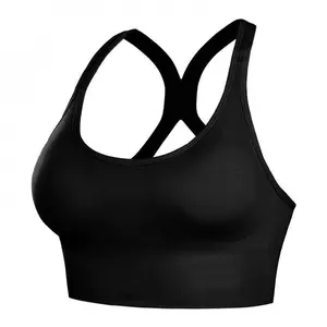 Plus size shockproof sports bra, push-up tube top, wide shoulder strap racerback tank top, beautiful back bra 1/2PCS