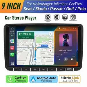 9 Inch 2din Volkswagen Car Stereo, HD Touchscreen, Wireless Carplay/android Auto, Smart Car Audio Navigation System