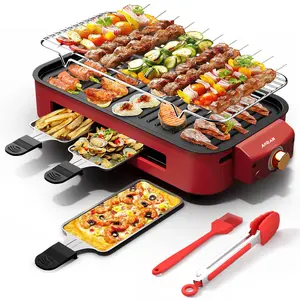Indoor Smokeless Grill, Non-StickCooking Removable Plate,1500W, DishwasherSafe, Suitable for Grilling, Roasting & Frying