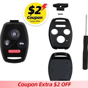 Key Fob Keyless Entry Remote Shell Case & Pad Replacement for Honda Accord 2003-2012, Civic EX2006-2013, Pilot 2009-2015, CR-V 2005-2006 Car Accessories (Cutting NOT Required)
