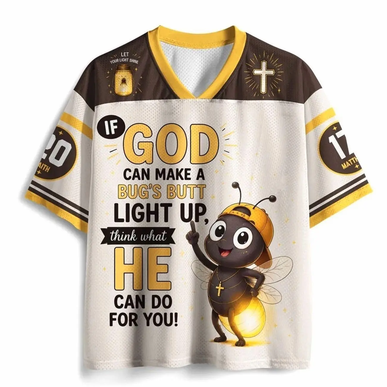 God Can Do For You Christian Mesh Jersey 5OJ XL7