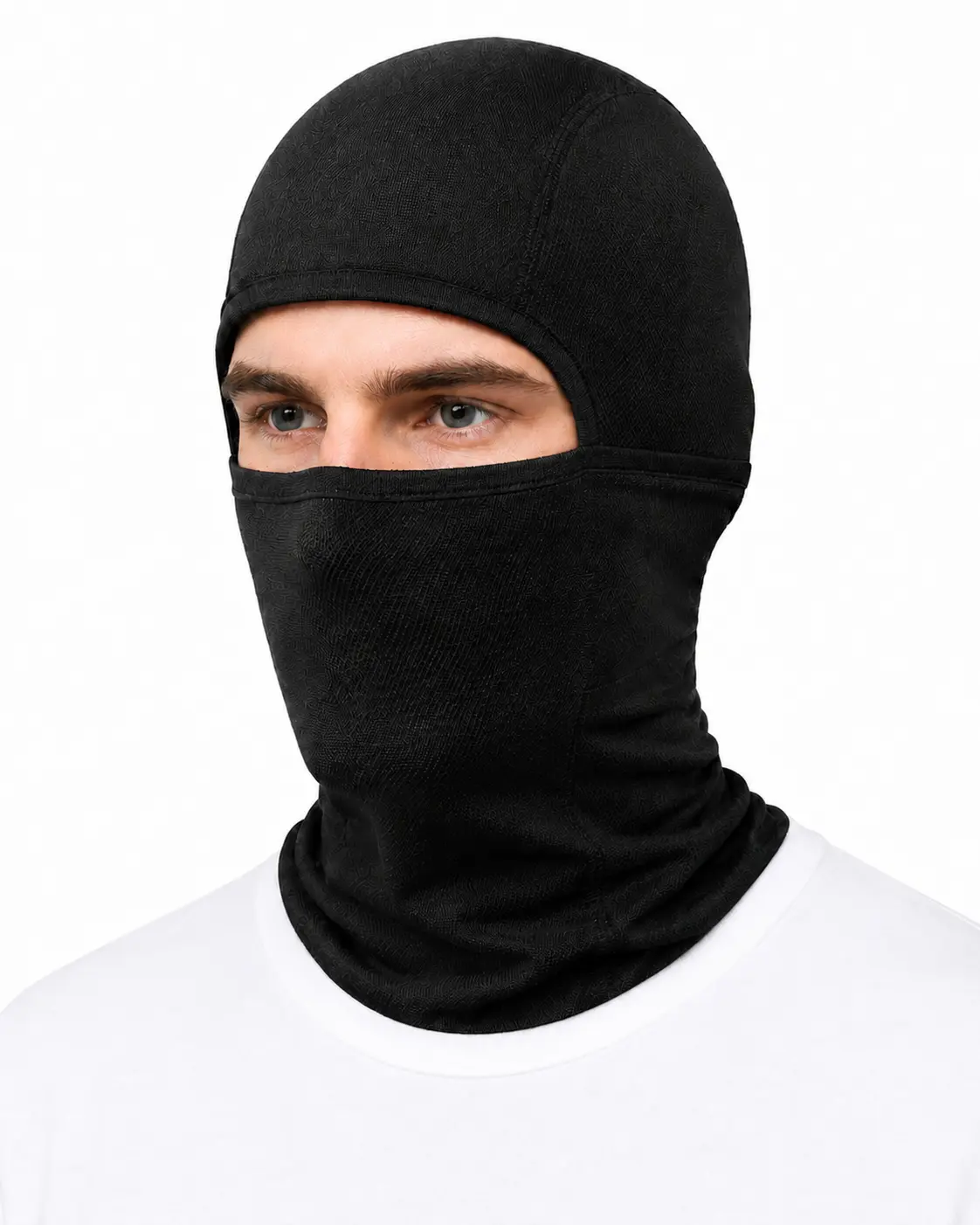 Balaclava Full Face Mask - Quick-Dry, Breathable, High Stretch,Windproof Athletic Face Masks with UV Protection - Portable, Unisex Ski Mask,Lightweight, Stretch Fit Protective Neck Gaiter for Skiing, Biking, Motorcycle Gear (Black, 1 Size) Black Ski Mask