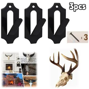 3-Pack European Mount Skull Hanger, Heavy Duty Deer Skull Mount Hanger Hooker for Deer, Antelope, Coyote, Pronghorn, Smaller Game Animals, Easy Install,  Outdoor Craft Decorations gift sets women backyard decor