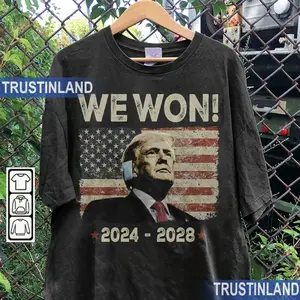 Trump Won Shirt, Trump Won 2024 Election Inauguration Graphic Tee, Trump We Won Unisex Shirt, Hoodie, Sweatshirt