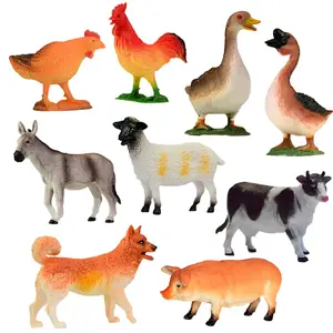 9-Piece PVC Farm Animal Model Set, PVC Figure, Animal Figurines, Educational Toy for Kids, Party Decoration, Parent-Child Interaction, Birthday Gift