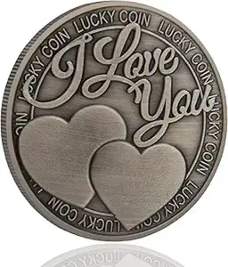 Lucky Coin "I Love You" Hearth Edition Unisex Heartfelt Symbol of Affection & Lasting Love Simple Strong Forever Keepsake