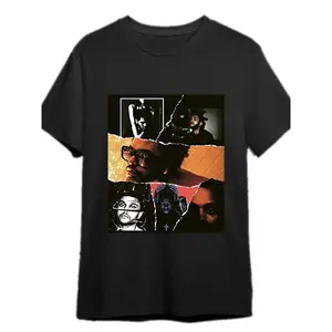 100% cotton tshirts men tee The Weeknds After Hours Men's Black Graphic T-Shirt |   Short Sleeve Crew Neck Casual Menswear Classic Print