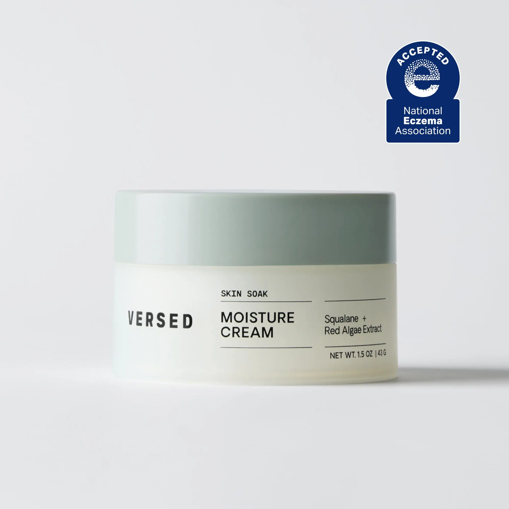 Versed Skin Soak Rich Moisture Face Cream - Daily Facial Moisturizer with Squalane Oil, Hyaluronic Acid, Vitamin E + Red Algae - Smooth, Non-Greasy Night Cream for Aging, Dry Skin - Vegan