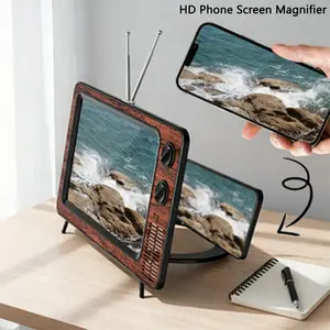 12 Inch HD Retro Design Mobile Phone Magnifier, Eye Protection Full Screen Magnification, Easy TV Viewing for Landscape Mode