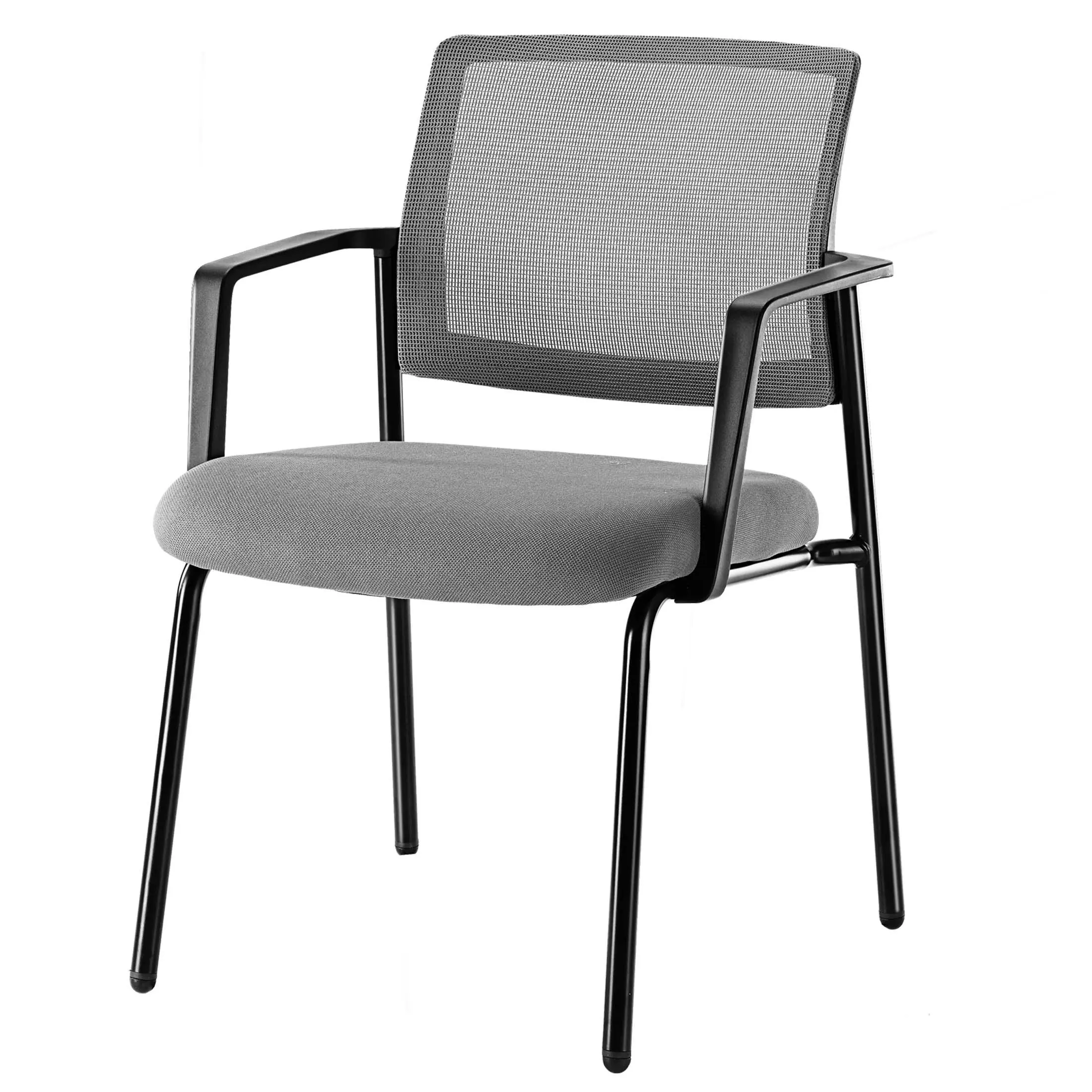 Sweet Furniture S - Mesh Back Stacking Arm Chairs, Upholstered Fabric Stacking Chairs, Sturdy Metal Stacking Chairs, Outdoor and Indoor