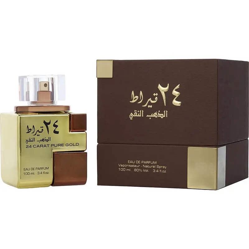 Lattafa Men's 3.4 Ounce 24 Carat Pure Gold Eau de Parfum