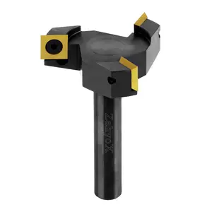 1/2" Shank CNC Spoilboard Surfacing Router Bit | 3-Flute, 2-5/16" Cutting Dia | TiN Coated Insert Carbide Slab Flattening Router Bit - C1201T