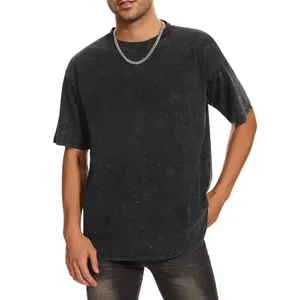Holafish Oversized Men's T-Shirts Cotton Half Short Sleeves Casual Loose Solid Streetwear Tops,Men's Street T-Shirts,Loose Fit Acid Washed Tees Soft