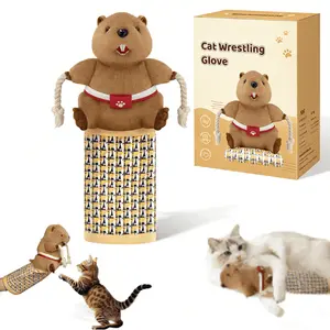 Cat Wrestling Glove Cat Teaser Toy Kar Kitty Puppet Wrestler Glove Interactive Toys For Cats Exercise