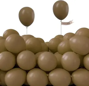 PartyWoo Coffee Brown Balloons, 50 pcs 5 Inch Boho Dark for Garland Arch as Party Decorations, Birthday Baby Shower F09