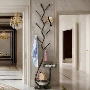 Metal Coat Rack Carbon Steel Coat Tree Heavy Duty for Hats Coats Scarves Handbag