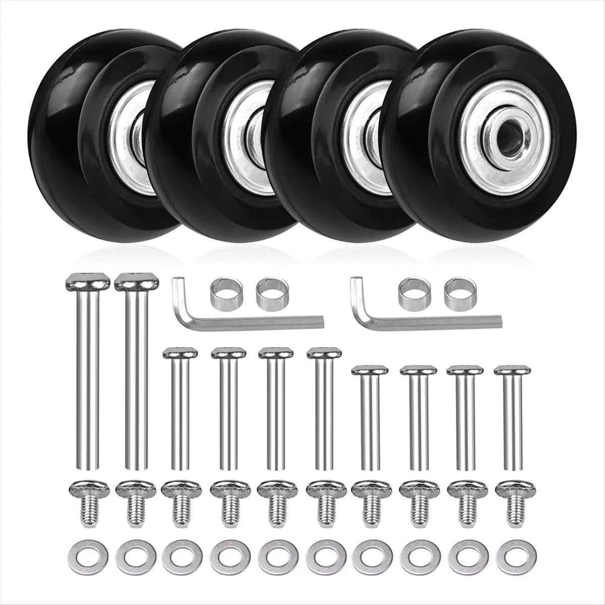 4pcs Luggage Suitcase Replacement Wheels,Swivel Caster Wheels Bearings Repair Kits Luggage Replacement Wheels 40mmx18mm