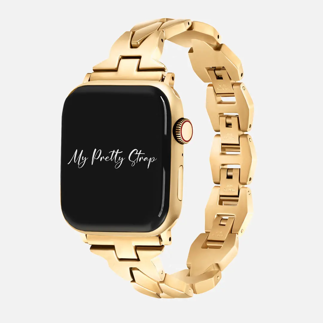 My Pretty Strap – Compatible Apple Watch Band – Stainless Steel iWatch Strap for Women – Series 1–11, SE & Ultra (38MM / 40MM / 41MM / 42MM / 44MM / 45MM / 49MM) – Gold, Silver – Starlace