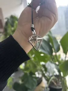 Diamond Romance Locket: Openable Hollow-out Design | Adjustable Chain | Includes 3 Botanical Scent Beads for Stress Relief & Sacred Mementos