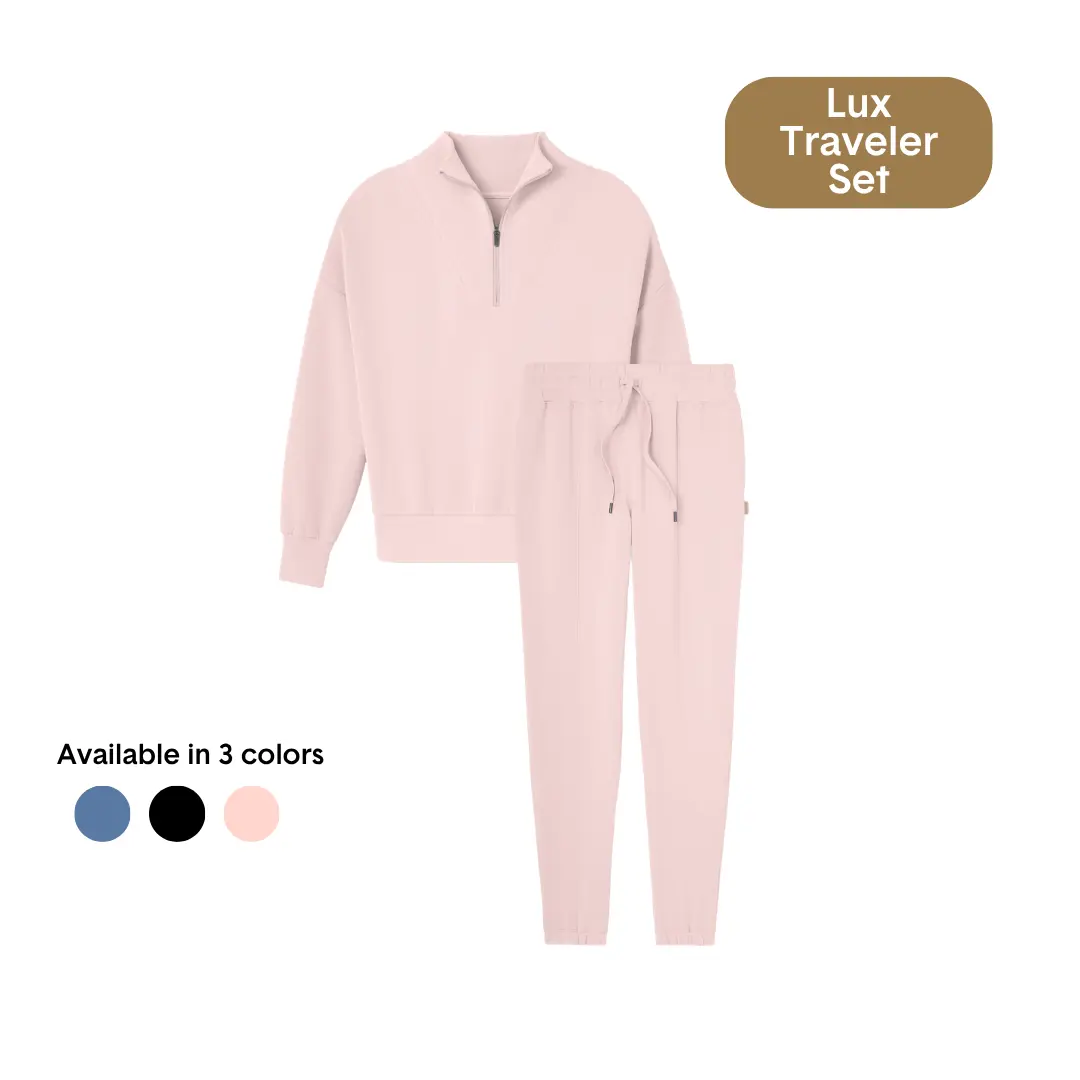 Tommy John Women’s Luxe Traveler Knit Quarter Zip, Joggers, & Set, Lightweight 4-Way Stretch, Travel-Ready Comfort Casual Fit